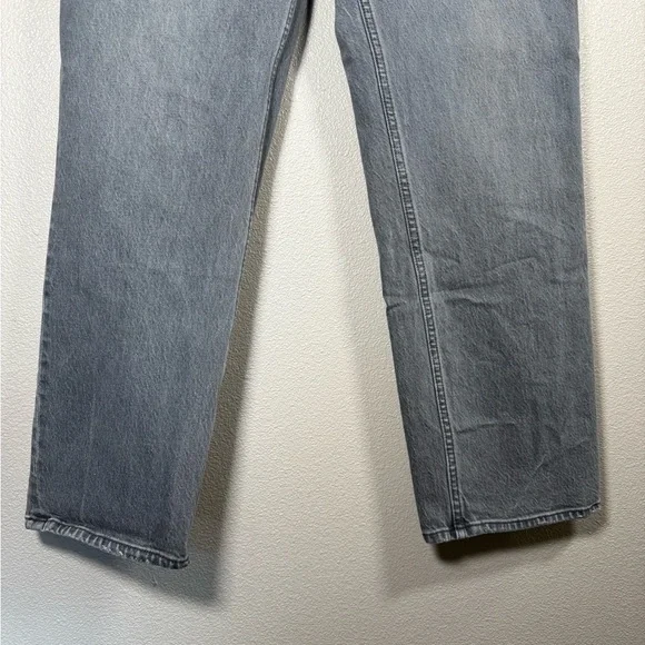 Abercrombie ‘90s Straight Ultra High Rise Jeans Grey Wash 30 / 12 J15 - Picture 9 of 10